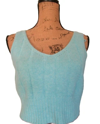 Oberteil Top 100% Kaschmir in zartem türkis  Gr.M neu mit Etikett - Bild 1 von 4