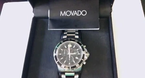 Movado Series 800 Swiss Chronograph Steel Bracelet Watch 42mm Size US 8. BUY NOW - Picture 1 of 18