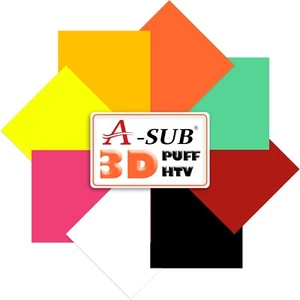 Lot A-SUB 3D Puff HTV Vinyl 12x10" Iron On Heat Transfer Vinyl Sheets 8-24 Sheet - Picture 1 of 11