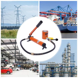 Hydraulikzylinder Hebebock 20T 50mm mit Manuelle Hydraulische Pumpe 70Mpa 350CC - Picture 1 of 13