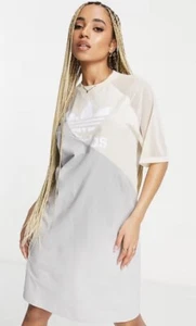 Adidas Wonder White T Shirt Dress Athleisure Sports Size UK 6 - Picture 1 of 9