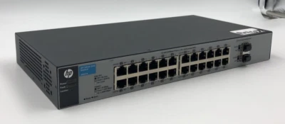 HP 1810-24G Switch J9803A 10/100/1000Base-T Ports 1-24 Ports & Ears - Image 1 of 4
