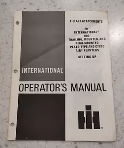 INTERNATIONAL HARVESTER BEDIENUNGSANLEITUNG - BODENBEARBEITUNGSGERÄTE - 800 SERIE - Bild 1 von 2