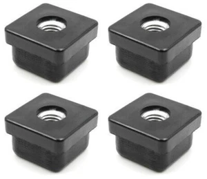 Design61 4X Gewindestopfen Vierkantrohrstopfen 25x25 MM 1,5MM M10 Rosca Interior - Imagen 1 de 6