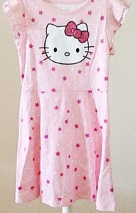 Hello Kitty Summer Dress Brand Knee Length One Piece Cotton Blend Size 4 NWT - Picture 1 of 12