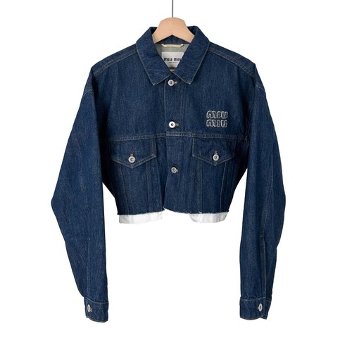 Giacca blusa Miu Miu denim cropped 40 GWB148 11D9 F0008 107319262