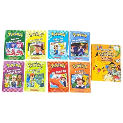 Lot of 8 Pokemon Scholastic Paperback Chapter Books & Visual Companion Third Ed - Image 1 of 4