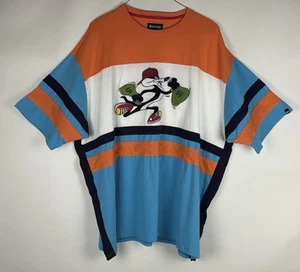 Men's Makobi Big and Tall 6XB Wiley Coyote Blue Orange Short Sleeve - Picture 1 of 17