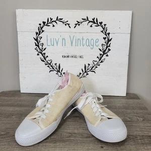 Glitter Sneakers Casual Shoes Sparkly Lace Up Sneakers Ladies Size 10 - Picture 1 of 9