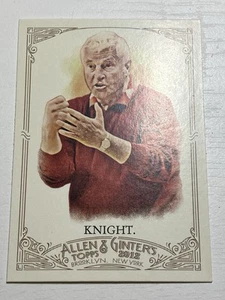 2012 Topps Allen & Ginters Bob Knight Legendary College entrenador de baloncesto #19 - Imagen 1 de 2