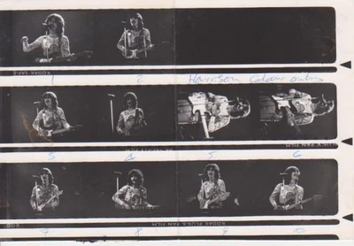 George Harrison 1974 US Tour CONTACT SHEET promo photo Beatles Paul McCartney - Image 1 of 2