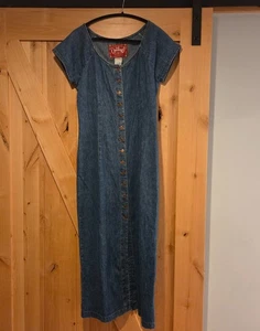 The Original Outlaw Trademark Jeanskleid Gr. 11 Western Maxi Kurzarm Schlitz - Bild 1 von 12