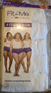 2015 Fruit Of The Loom Fit For Me 5 Baumwollslips Größe 12 weiß - F4 - Bild 1 von 2