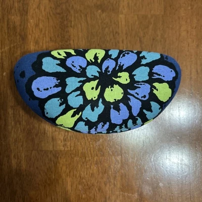 Vera Bradley Blue Floral Hard Sunglasses Case, Suede Lining, New Without Tags - Image 1 of 4