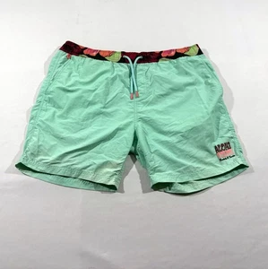 Pantaloncini da bagno uomo Scotch & Soda Aloha blu stampati in vita taglia XL macchie - Foto 1 di 13