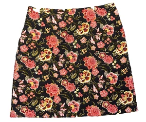 Minifalda floral muy bordada Loft ligeramente acampanada forrada TALLA 4 arte de usar - Imagen 1 de 14