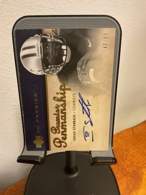 2007 UD Premier Penmanship Isaiah Stanback /99 Rookie auto Cowboys Georgia SP - Image 1 of 2