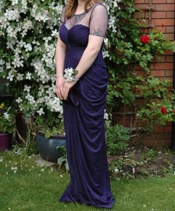 Adrianna Papell deep blue beaded Prom Gown Dress Size 4 NWT STYLE: 081883490 - Picture 1 of 9