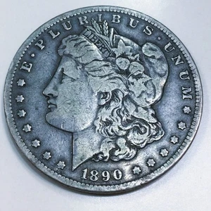 1890-CC Morgan Silber Dollar schöne hochwertige Münze seltenes Datum - Bild 1 von 2