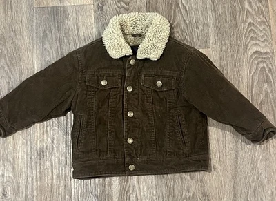 Chaqueta de Pana Forrada Sherpa GAP Talla 3 Marrón Niños Vaquero Occidental Camionero 3t Tod Foto 1 de 4