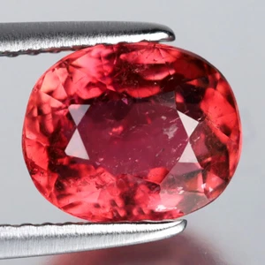 Piedra preciosa de turmalina rosa de Mozambique de corte ovalado brillante de 2,38 quilates (9 x 7 mm) - Imagen 1 de 2