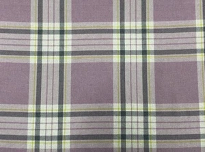 Tela artesanal para tapicería cortina tipo lana material a cuadros malva - Imagen 1 de 7