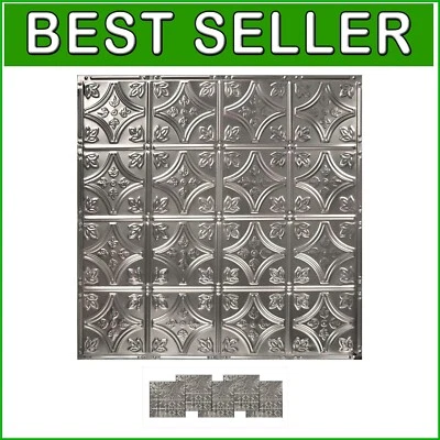 Sustainable 5 Pack 24 Inch Tin Ceiling Panels for Kitchens - Easy Installation - Image 1 of 4