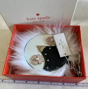 Kate Spade Búho 🙂 Blanco Piel Sintética Llavero Llavero Dije Nuevo con etiquetas ψ - Imagen 1 de 5