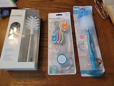 Lote de Cepillos Biberón Bebé, Munchkin, Babyking, NUEVO, 6 Cepillos Varios Tamaños Foto 1 de 4