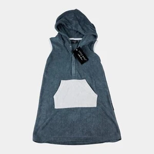 Little Bipsy-Terry Hooded Dress:Slate - Picture 1 of 6