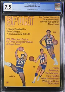 1969 SPORT Magazine NEWSSTAND Wilt Chamberlin, Jerry West, Elgin Baylor CGC 7.5 - Picture 1 of 2