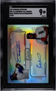 2019 Bowman Sterling Vladimir Guerrero Jr Eloy Jimenez Dual Auto #/25 SGC 9 Mint - Picture 1 of 2