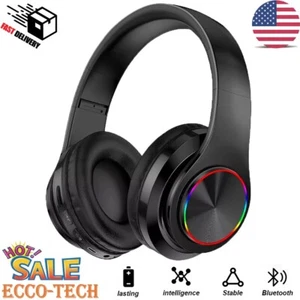 Bluetooth/Wired Stereo Gaming Headset with Microphone Surround Sound LED - Picture 1 of 13