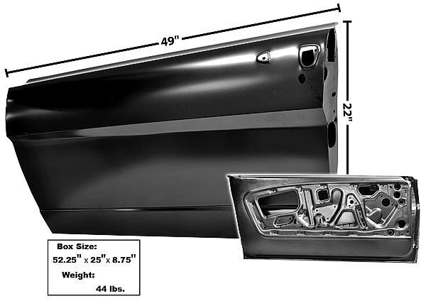 Ford Mustang 1965-66 carcasa de puerta sin barra de refuerzo - izquierda nueva Foto 1 de 1