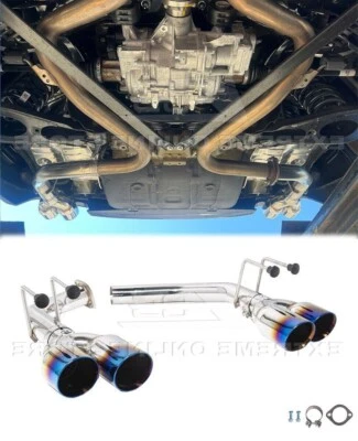 Silenciador de escape Acura TLX de 3,5" cuatro puntas quemadas azules eliminación eje trasero T-304 Foto 1 de 4