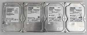 LOT OF 4 - Toshiba & Hitachi 500gb 3.5 SATA 7200RPM Desktop HDD Hard Drives - Picture 1 of 3