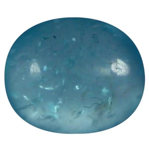 1,36 ct ovale Cabochonform (7 x 6 mm) brasilianischer Paraiba blauer Apatit Edelstein - Bild 1 von 1