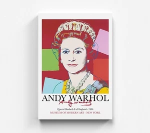 Quadro da parete Andy Warhol regina quadro su tela colorato museo arte tela - Foto 1 di 6