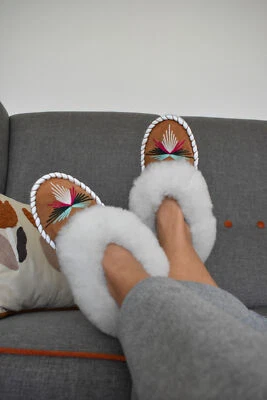 Women’s Sheepskin Moccasin Slippers – Lia - Image 1 of 4