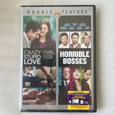 Crazy Stupid Love / Horrible Bosses (DVD, 2013, Widescreen Double Feature) NEW - Image 1 of 2