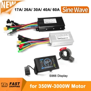Regolatore onda sinusoidale Ebike 24V 36V 48V 72V 17A-60A+S966 display+acceleratore pollice - Foto 1 di 25
