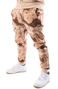 Mitchell & Ness authentische TARNMILITÄRHOSE BRAUN FLEECE Jogger - Bild 1 von 9