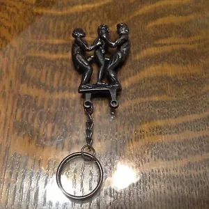 Vintage Rare Naughty Keychain erotic/sex move/mechanize Menache a trois adult - Picture 1 of 5