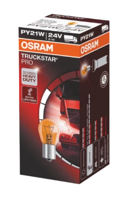 OSRAM 7510TSP (single bulb) PRO +100% PY21W 24V - Image 1 of 3