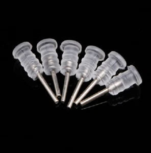 6x JACK AUDIO 3.5MM ANTI-DUST OXIDATION PROTECTIVE PLUG CLEAR PLASTIC UNIVERSAL - Zdjęcie 1 z 1