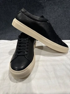 Goodmen Brand Edge 100% Italian Leather, Black on White, mens Sizes - Picture 1 of 8