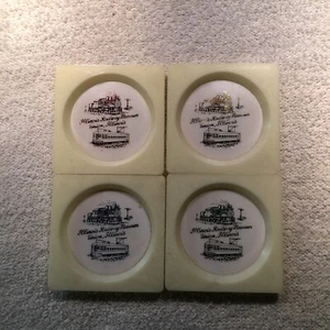 Vintage 4 PC Illinois Railway Museum Coaster Set Union, IL (assuming Coasters!) - Picture 1 of 8