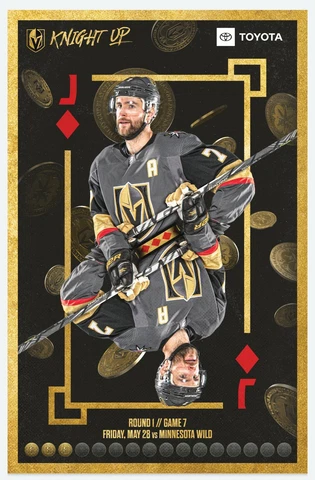 Round 1 Game 7 poster 5/28/21 vs. Minnesota Wild measures 11 by 17 Cover