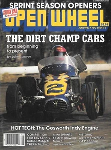Open Wheel Magazine June 1983 Dirt Champ Cars Cosworth Indy Engine - Imagen 1 de 1