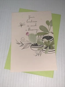 Hallmark Thank You Card: Greenery Your Kindness Is Such A Blessing & So Are You - Picture 1 of 5